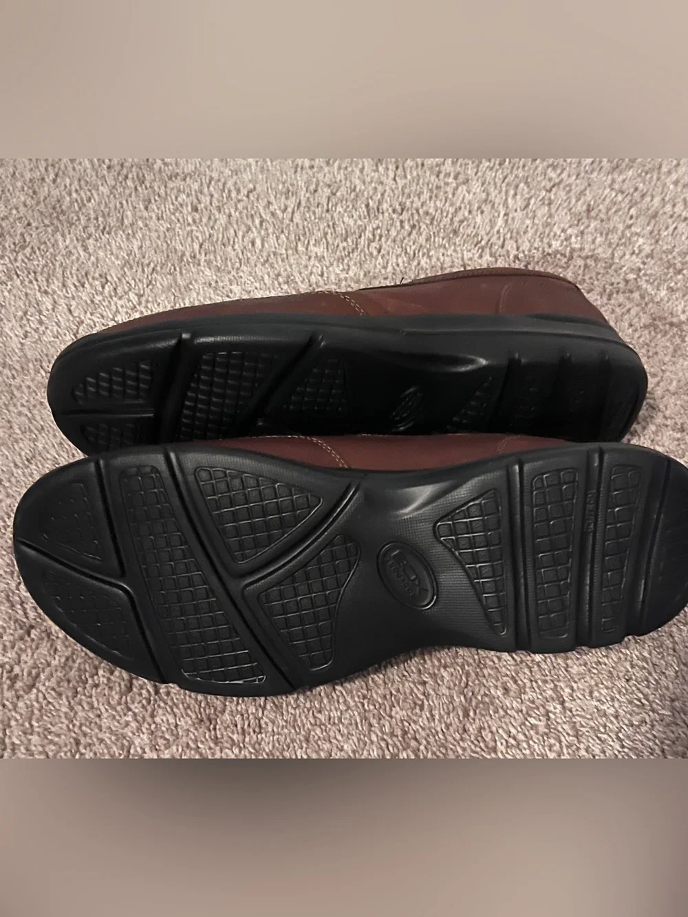Rockport Men's Brown Leather Slip-On Loafers — Smooth Moc Toe